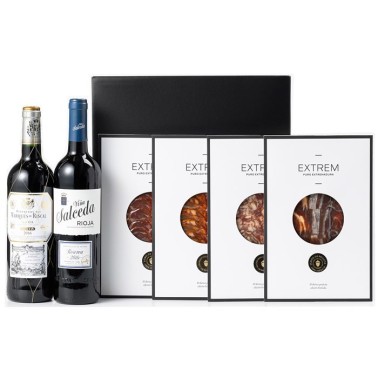 Pack con Ibéricos y Vinos Rioja Reserva